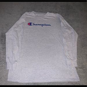 Champion Long Sleeve Shirt Gray XXL